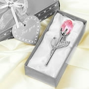 Usloyux Popular Pick Crystal Preserved Rose With Led Lights – Real Flower For Women, Elegant Box, Romantic Valentine’S, Birthday, Anniversary Gifts For Girlfriend/ Wife/ Mother,A-Pink